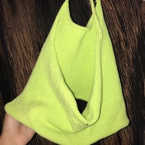 Neon green Haulter top